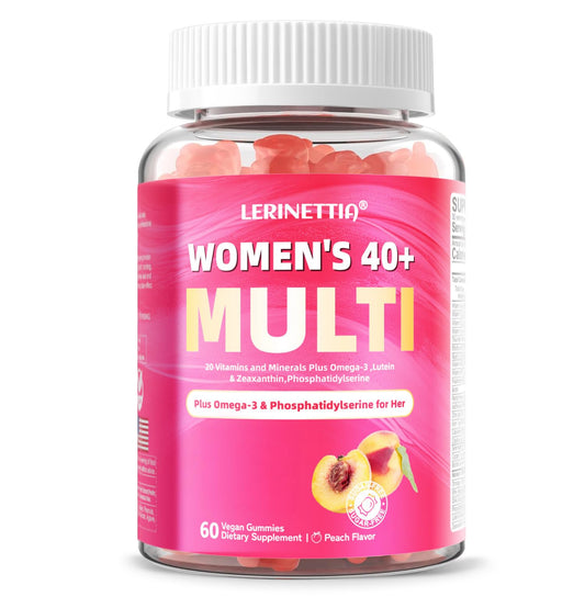 Front of Lerinettia Women’s Multivitamin Gummies 40+ bottle (60-count, vegan, sugar-free)