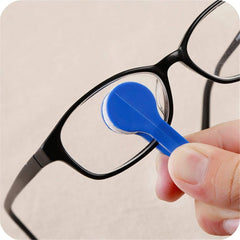 LERORO mini microfiber glasses cleaner clip - green color