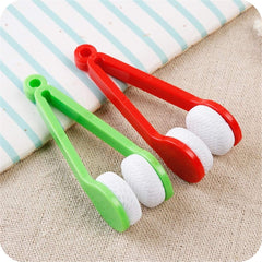LERORO mini microfiber glasses cleaner clip - white color