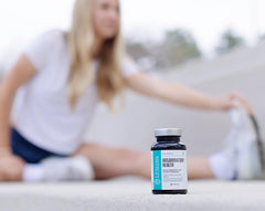 Nutrition facts and supplement facts on bottle label