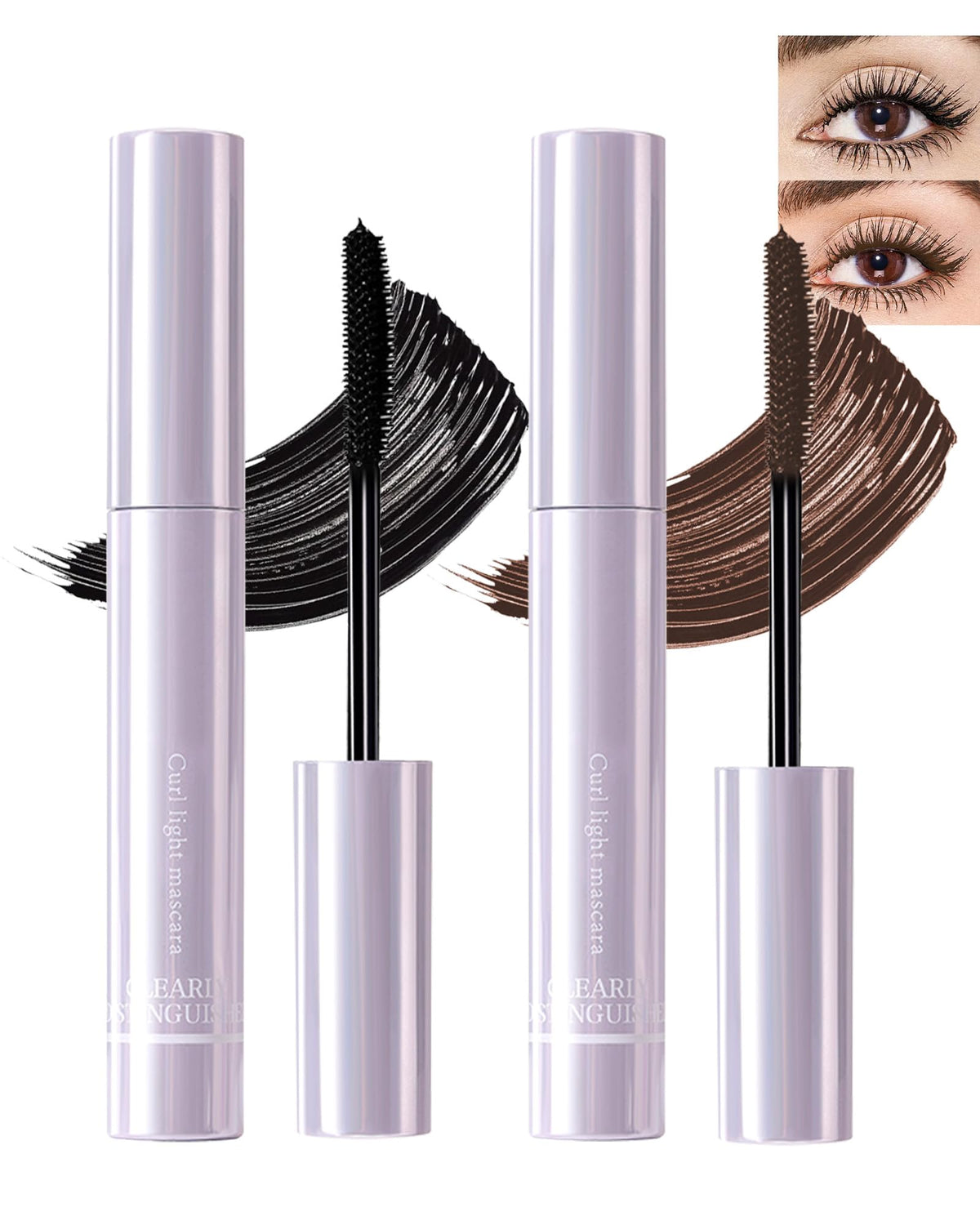 Lestpola dual-brush lengthening mascara for defined lashes all day.
