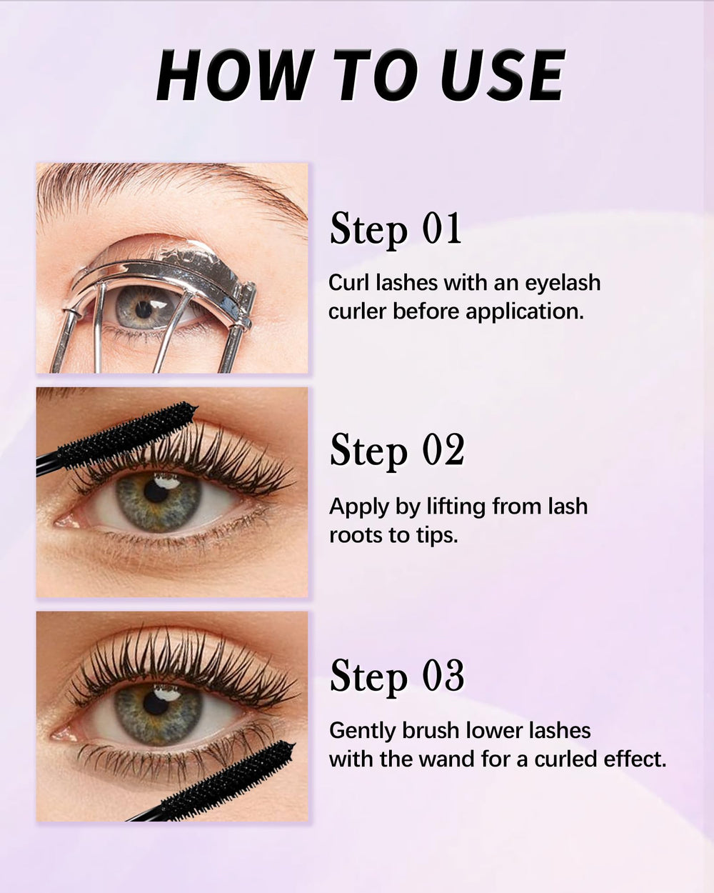 Lestpola natural-look short-lashes mascara enhances delicate lashes softly.
