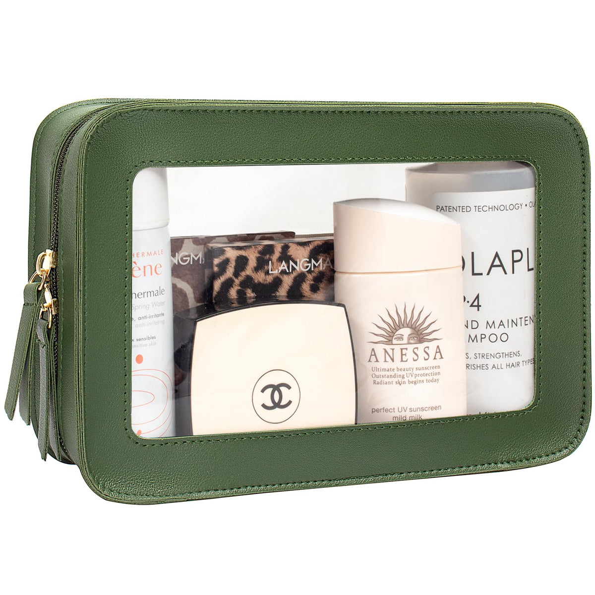LETGO clear makeup bag with TSA-approved design for quick security checks.