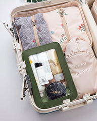 LETGO clear bag features polished hardware for a premium travel look.