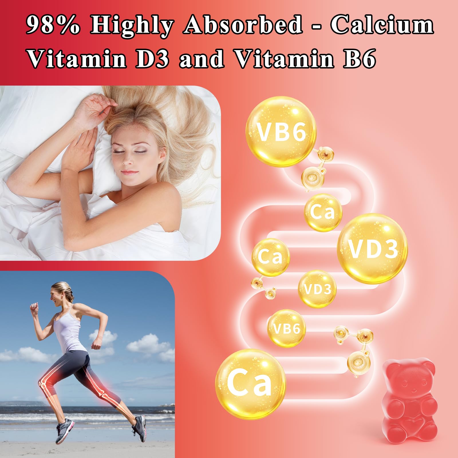 Supplement facts panel for LETSCOL Magnesium Glycinate Gummies