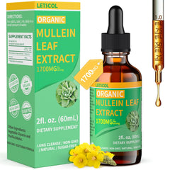 LETSCOL Organic Mullein Drops bottle with dropper