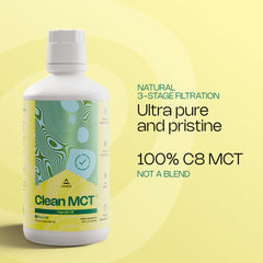 LevelUp C8 MCT oil blended into a smoothie for energy support.