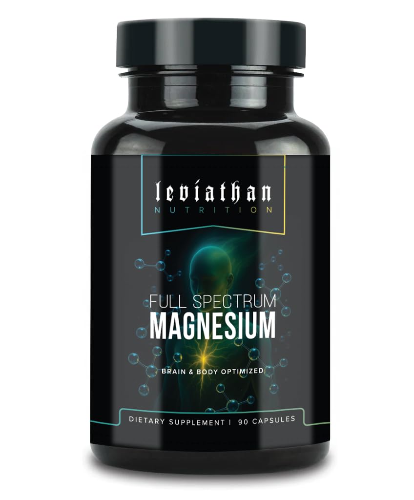 Leviathan Nutrition Full Spectrum Magnesium bottle showing L-Threonate, Pidolate and Glycinate