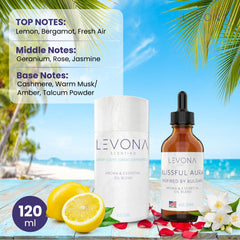 Close-up of Blissful Aura notes: amber, musk and jasmine