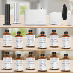 Lifestyle image showing Levona Blue Tranquility diffusing in a home, hotel, or office
