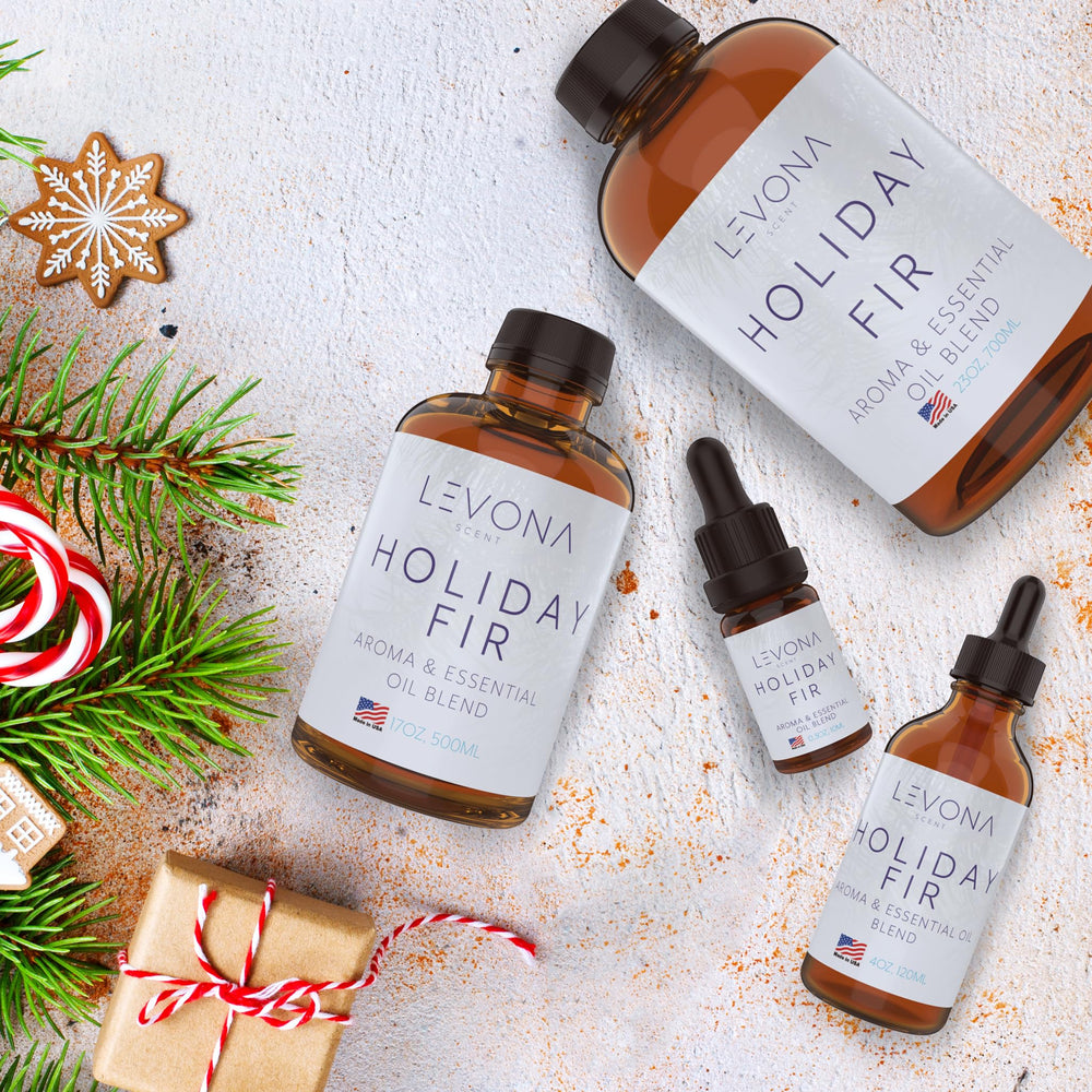 USA-made Holiday Fir essential oil for diffusers