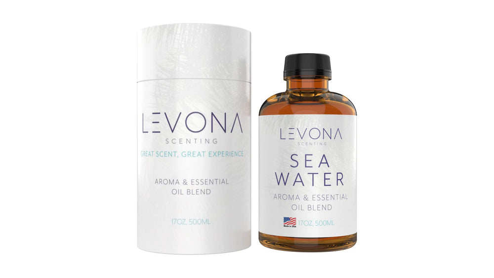 Levona Scent Sea Water 500ml bottle ready for diffusers delivers seaside luxury.