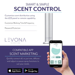 Levona Scent Waterless Diffuser in use for hotel-room ambiance