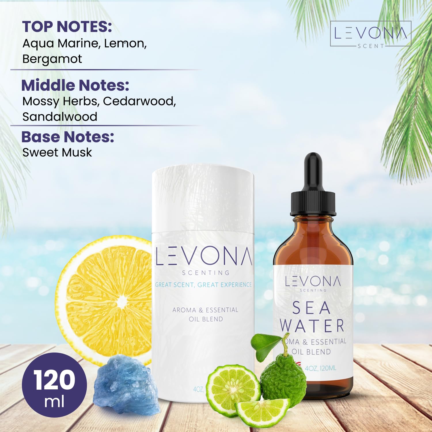 Levona Sea Water 120ml gift box packaging