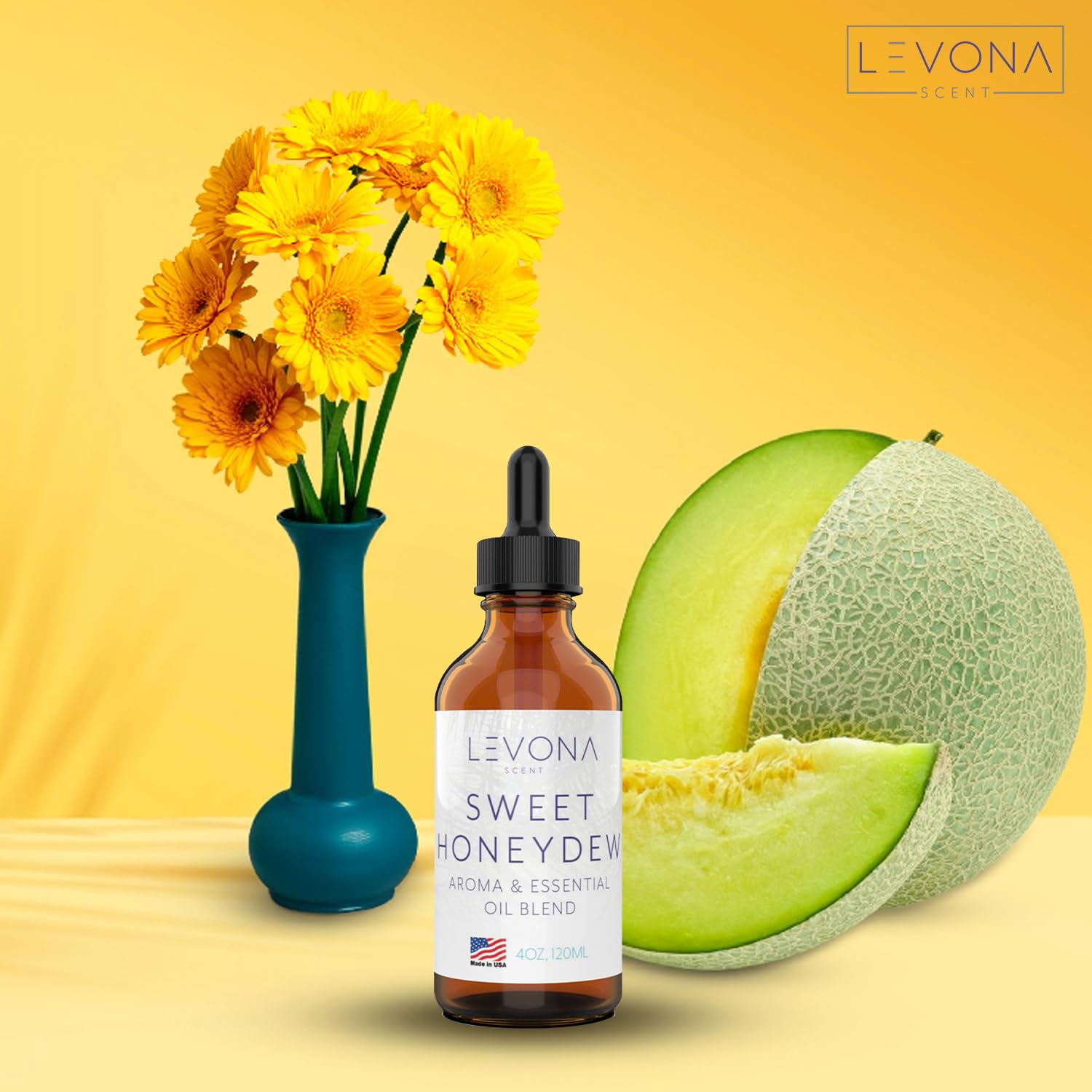 Gift-ready Levona essential oils in elegant packaging
