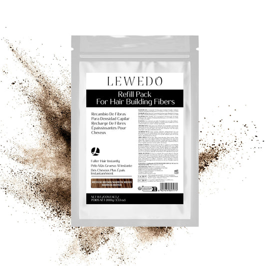 LEWEDO hair-building fibers refill 100g package for quick on-the-go touch-ups