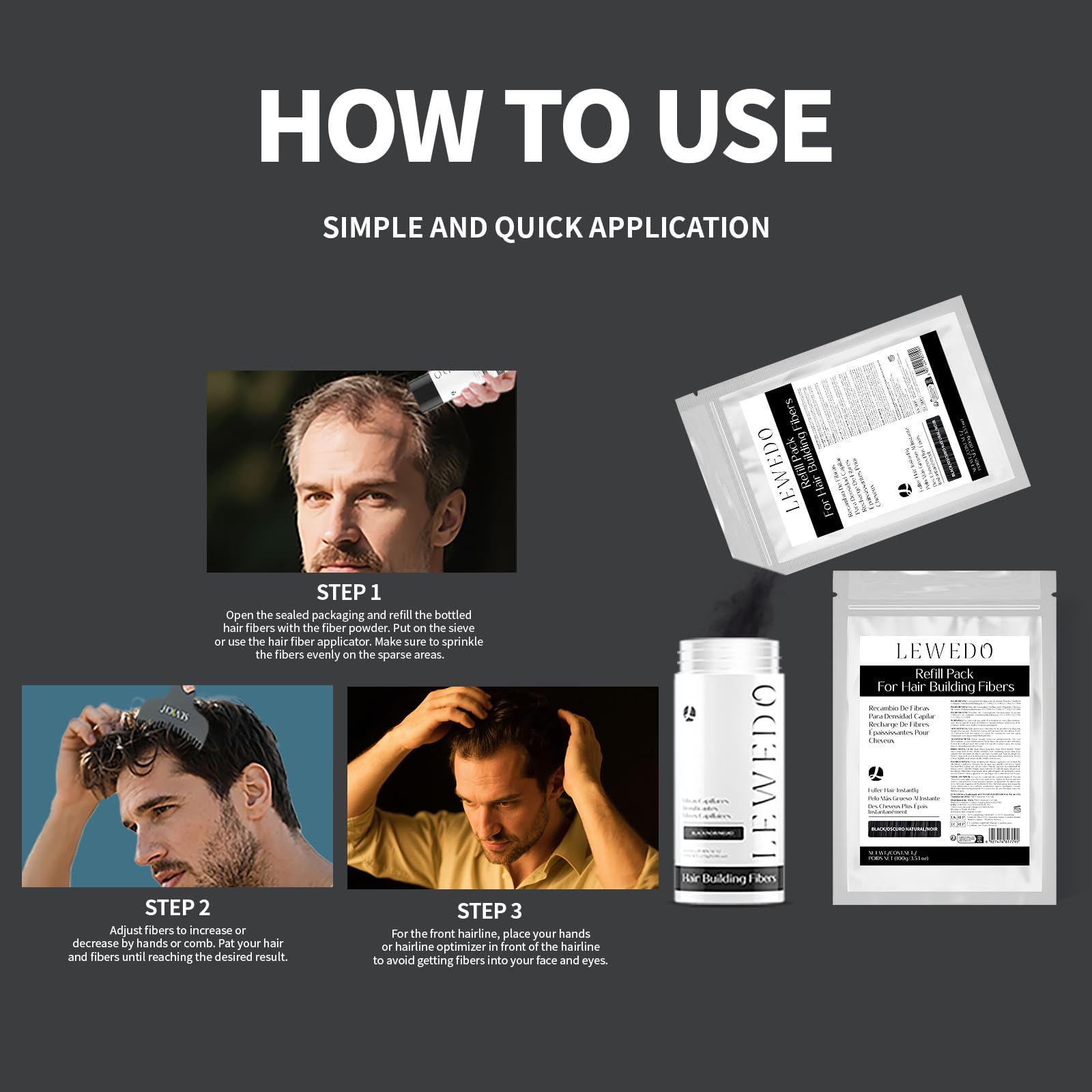 LEWEDO travel-friendly refill pack supports quick touch-ups anywhere