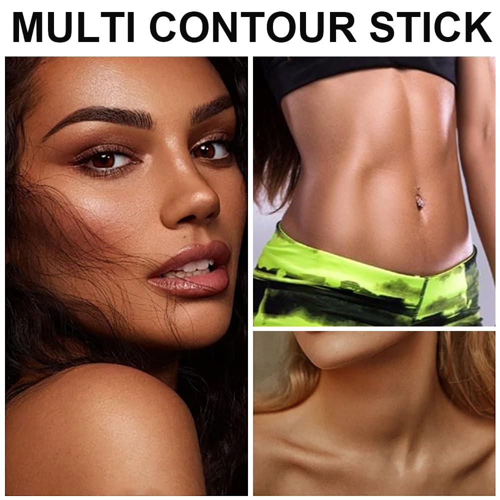 Lezero contour stick bronzer at hairline for balanced facial warmth.