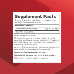 L-Glutamine packaging and bottle view
