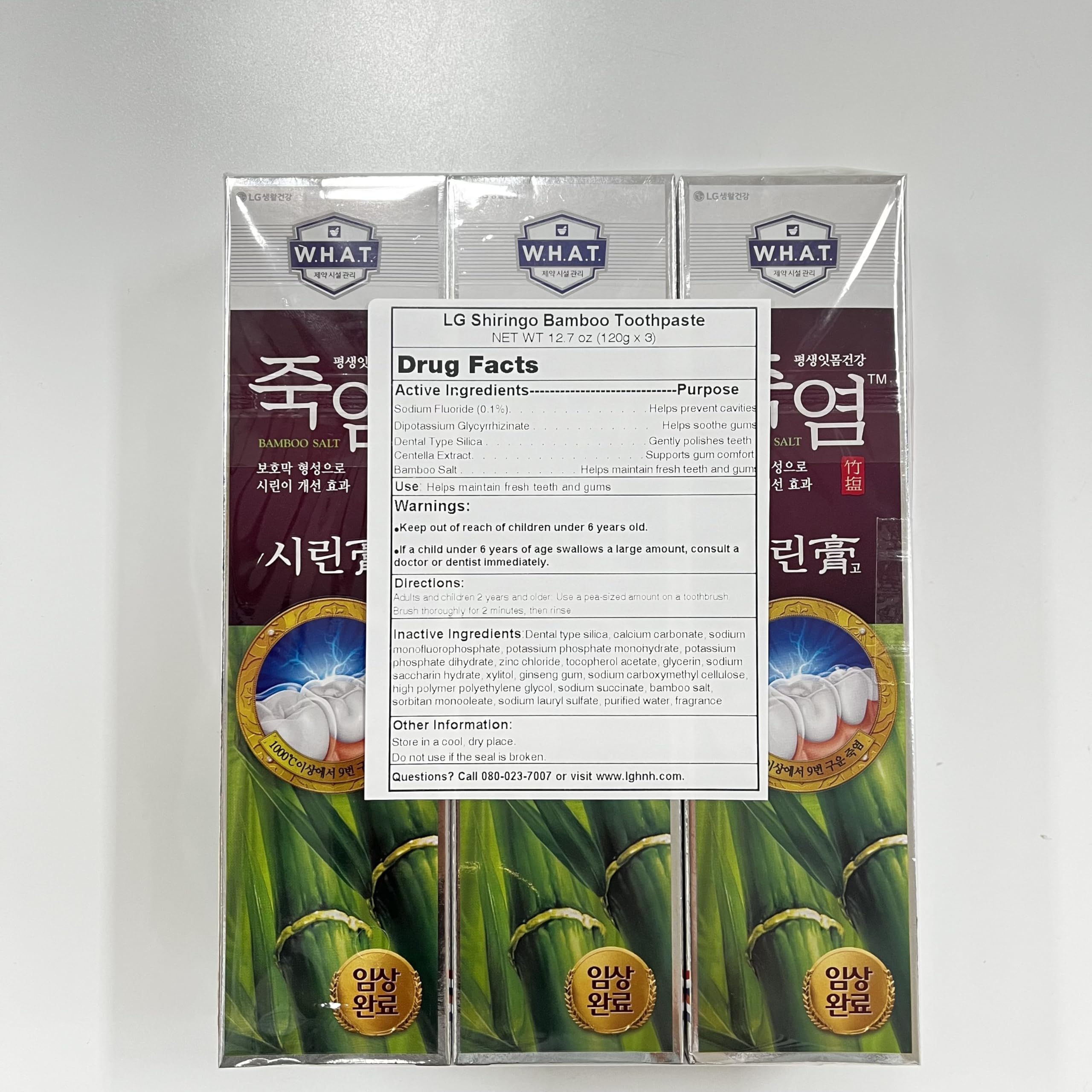 Close-up of toothpaste texture with bamboo salt