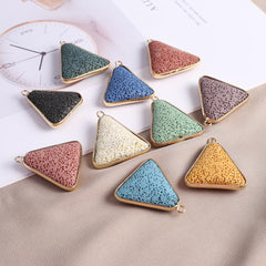 LHJ lava stone pendant variety shapes suited for customized diffuser jewelry.
