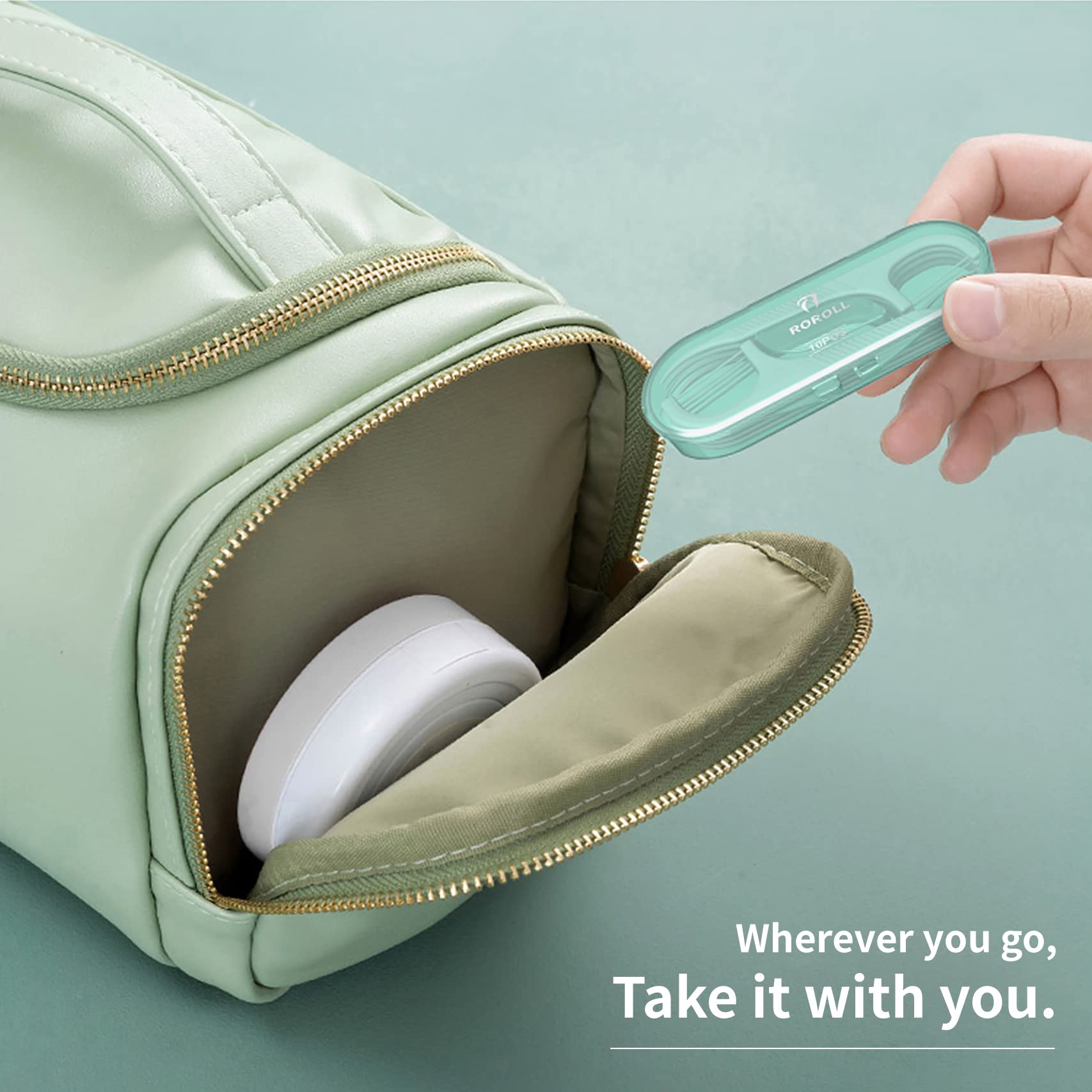Portable oral care accessory with LIAMOSS dispenser