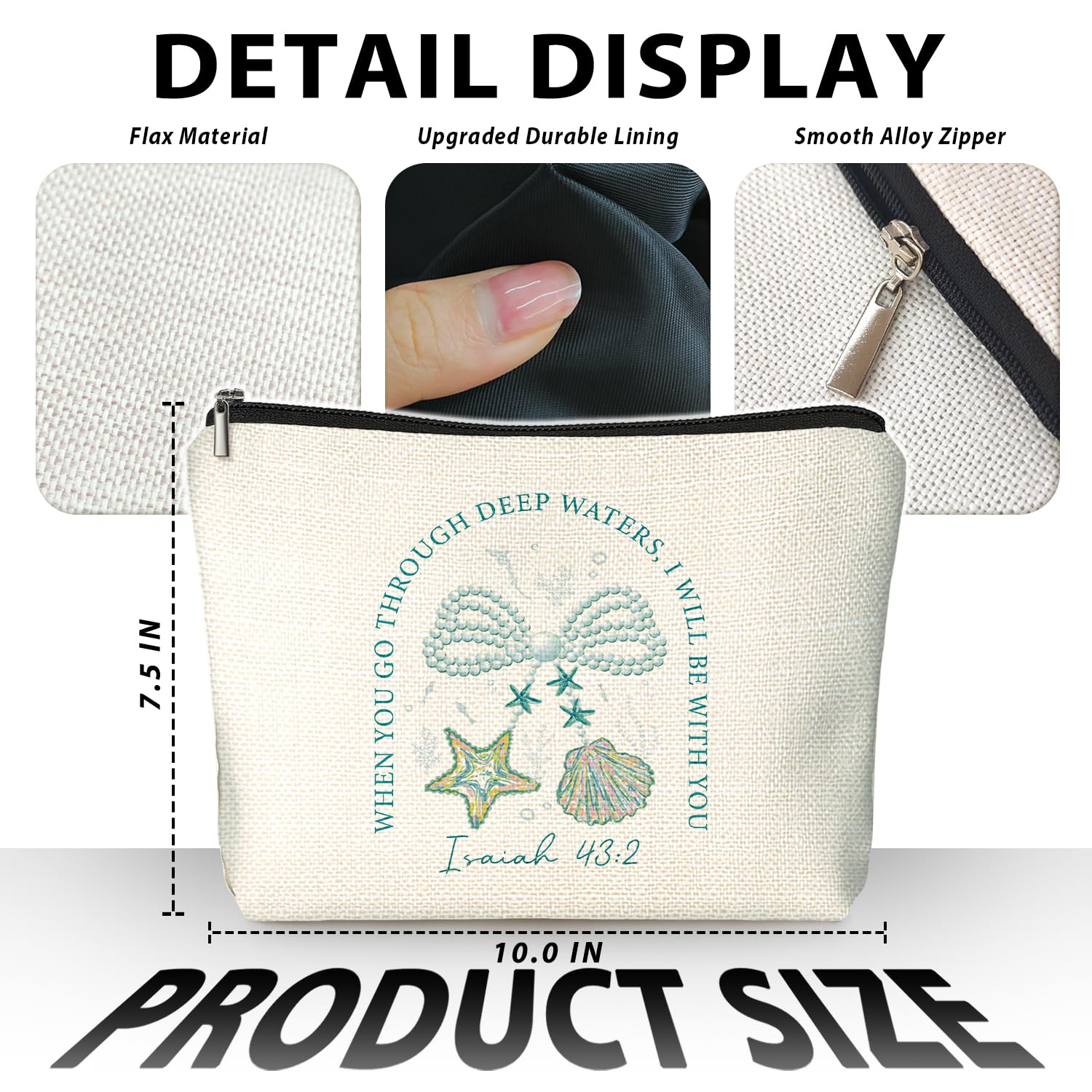 LIANGW makeup bag bow design adds playful everyday style.