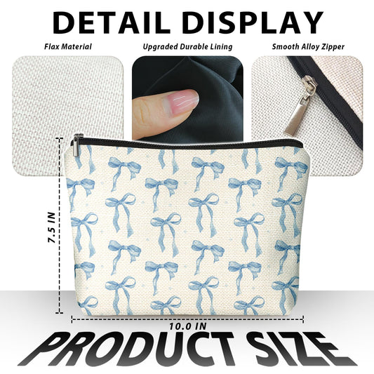 LIANGW makeup bag zipper close-up showing durable fabric for daily use