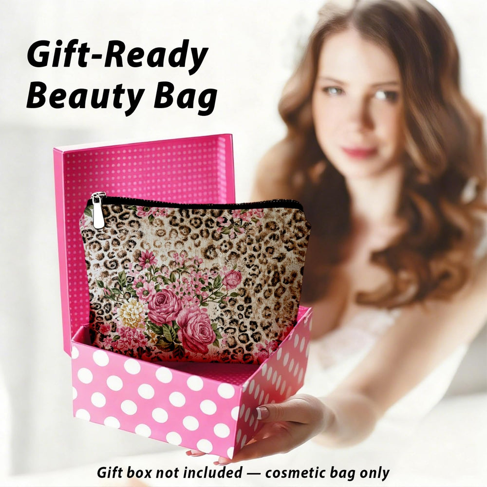 LIANGW on-the-go makeup bag offers soft touch feel and durable construction.