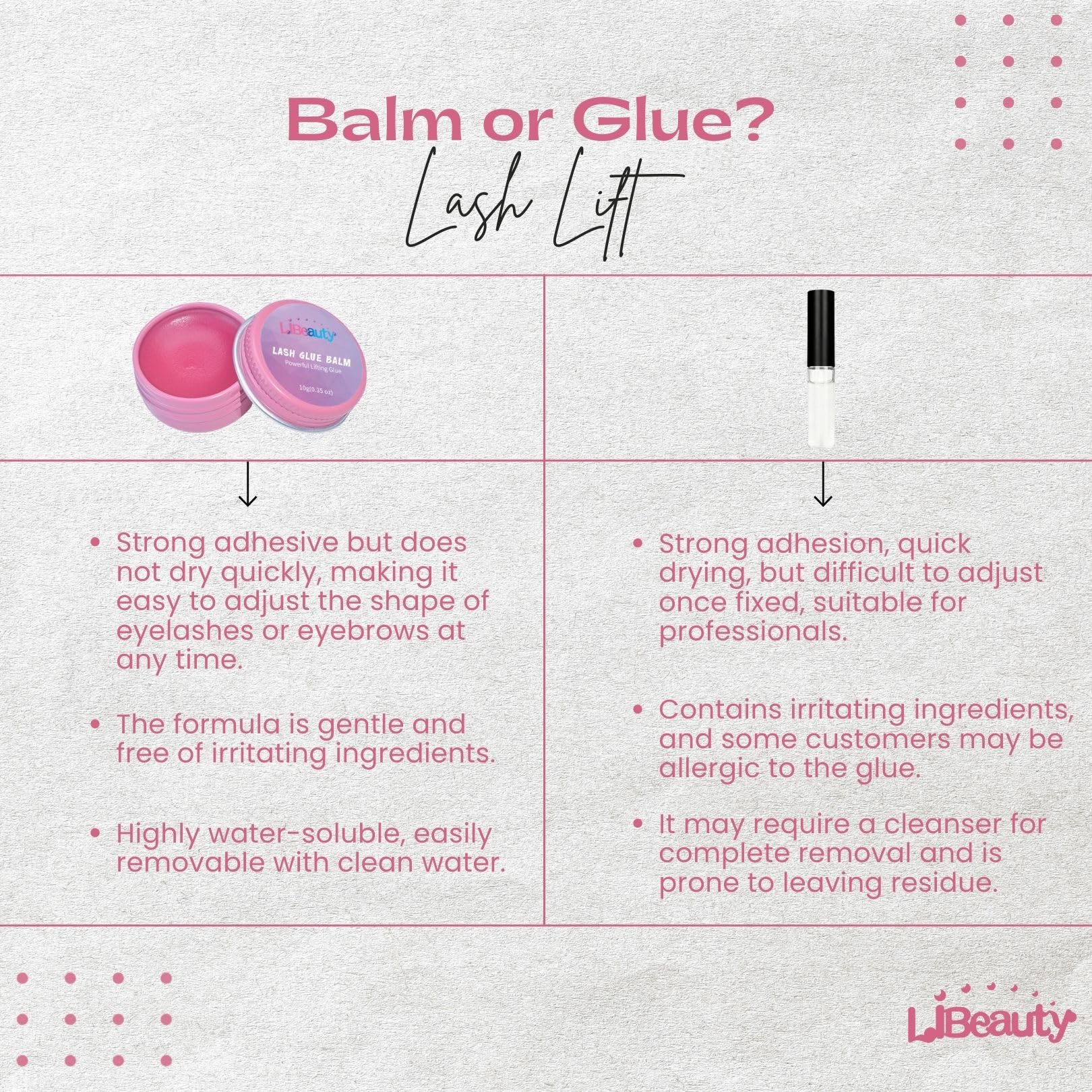 Libeauty lash lift glue balm professional brush demonstrates easy application and precise lash positioning