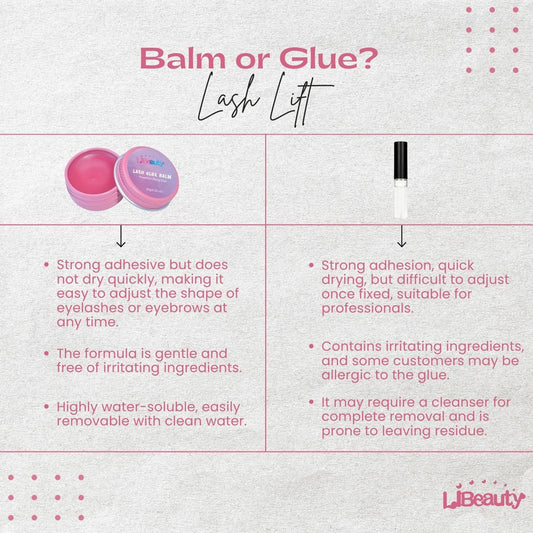 Libeauty lash lift glue balm professional brush demonstrates easy application and precise lash positioning