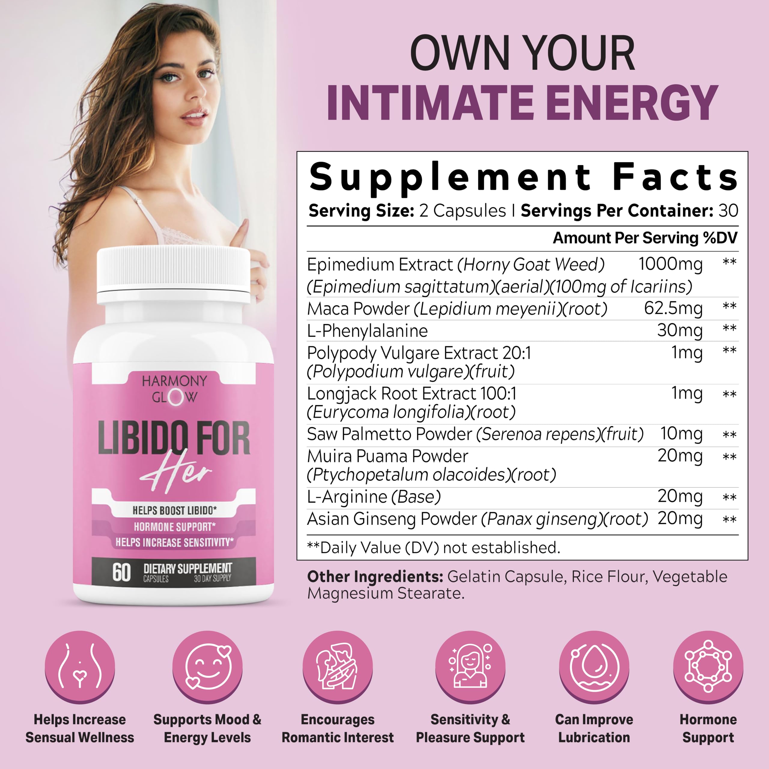 Close-up of Libido for HER capsules