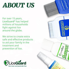 LiceGuard RobiComb-coated tips protect scalp during lice removal.