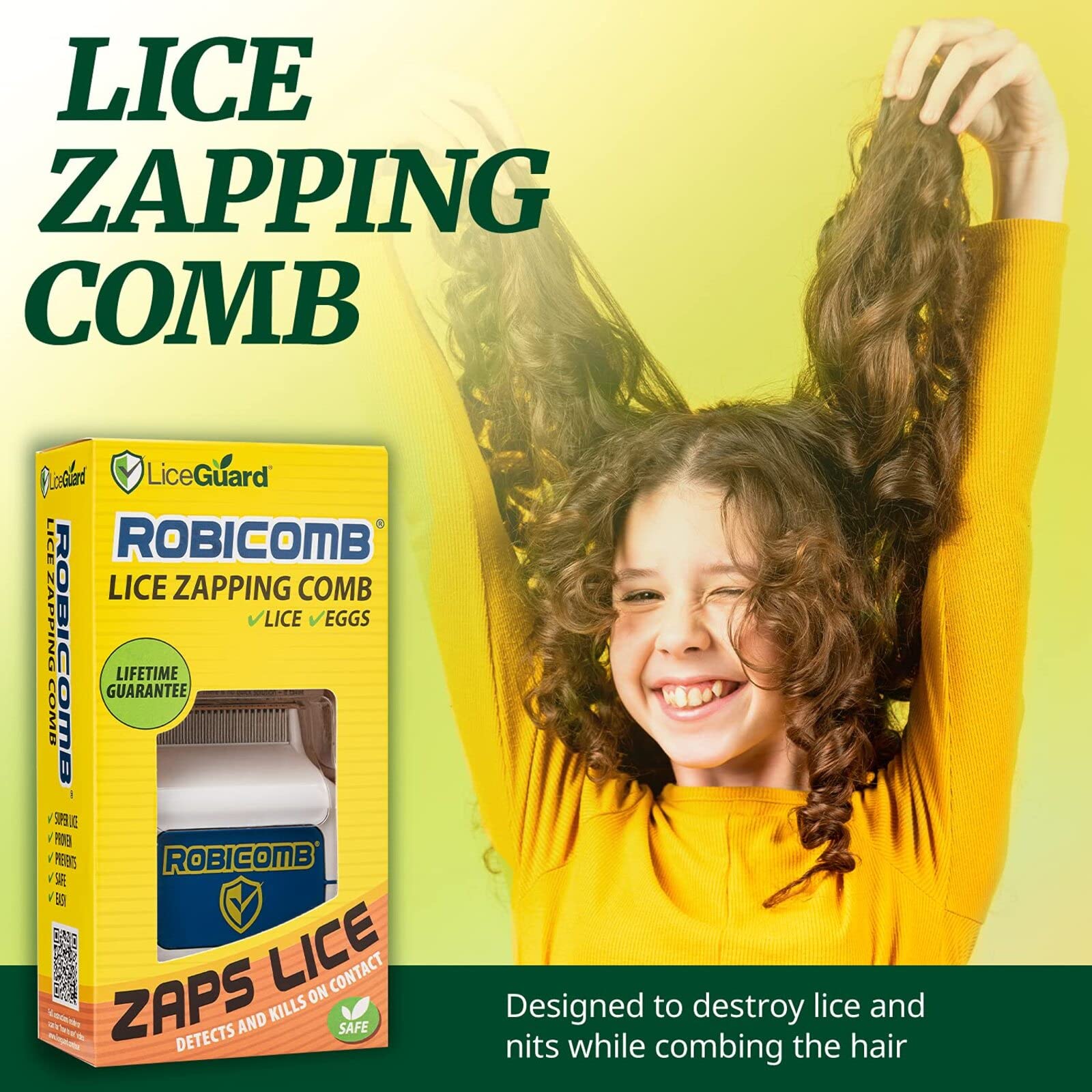 LiceGuard RobiComb cordless design enables convenient at-home use.