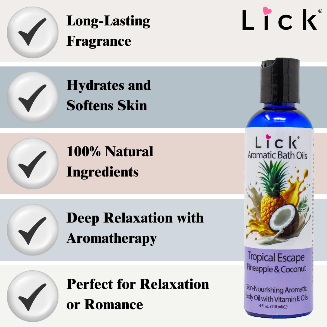 LICK Aromatic Bath Oil in warm bathwater enhancing a soothing soak