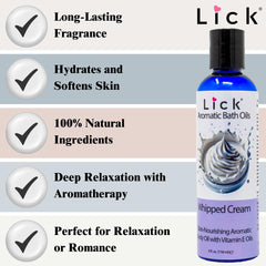 LICK Aromatic Bath Oil results in soft, moisturized skin after use.