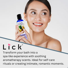 LICK Pineapple bath oil USA-made bottle—quality manufacturing in USA