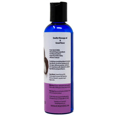 Massage oil texture close-up showing non-sticky glide