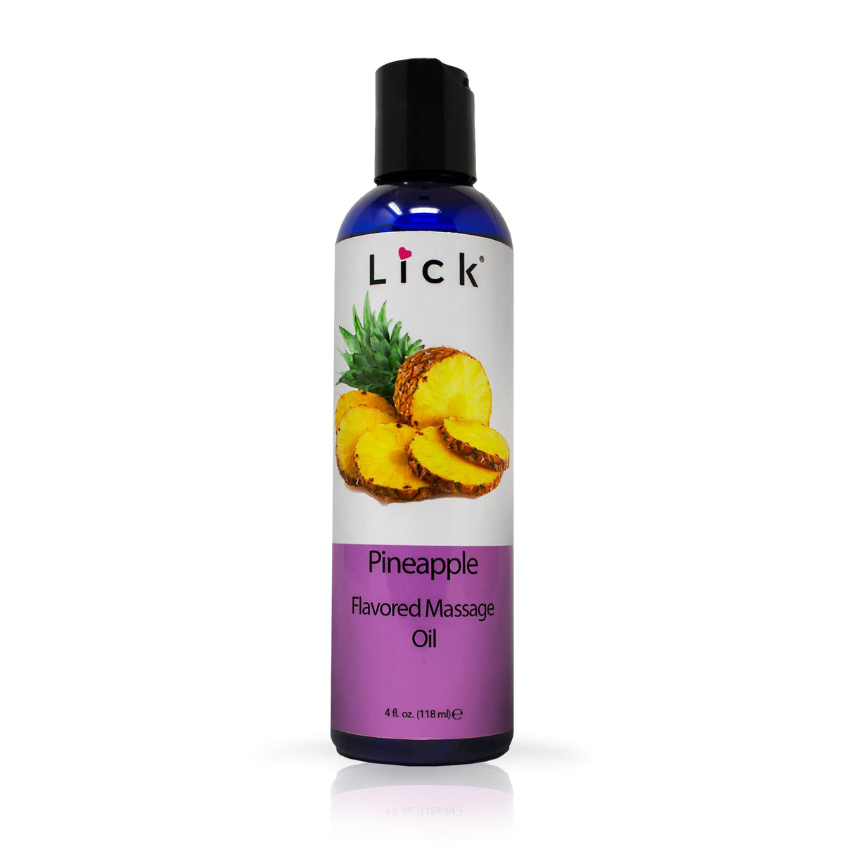 Pineapple flavored massage oil bottle with vitamin E