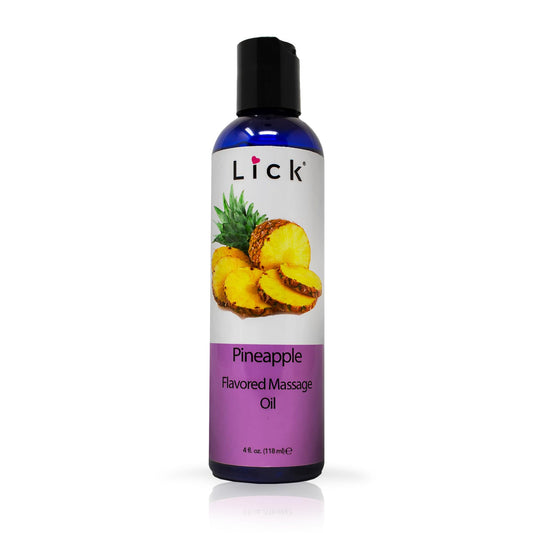 Pineapple flavored massage oil bottle with vitamin E