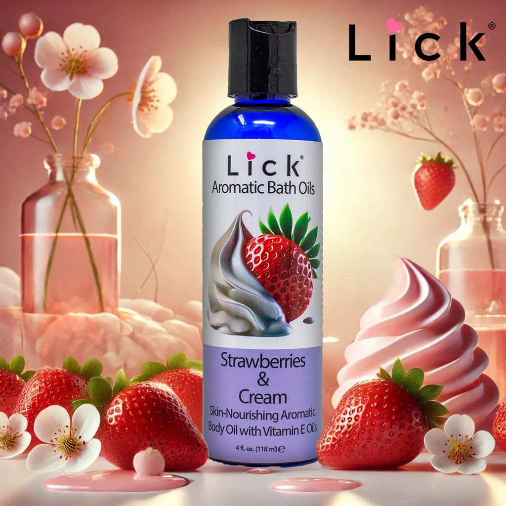 LICK Aromatic Bath Oil pour captures controlled release for a soothing soak.