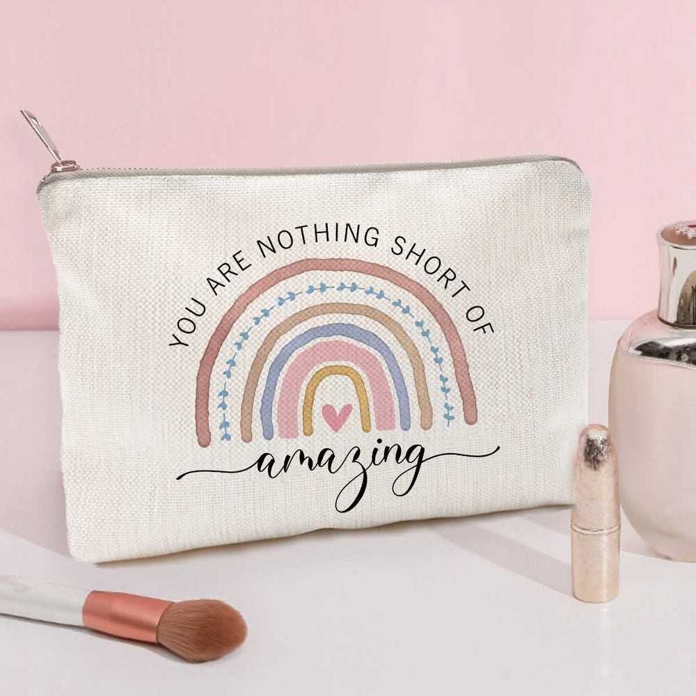 LICOBG golden brass zipper makeup bag enhances elegance and security