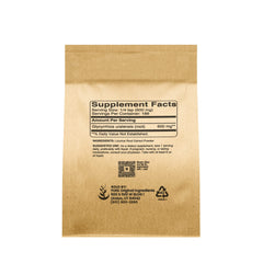Licorice extract powder label showing single-ingredient formulation