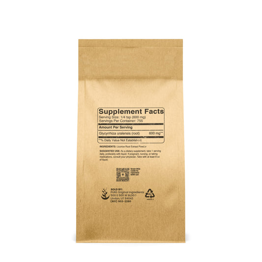 Bottle of licorice extract powder (1lb) - Pure Original Ingredients