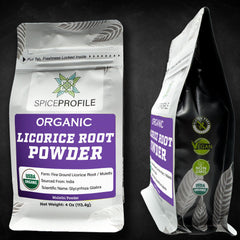 Freshly ground licorice root for aroma