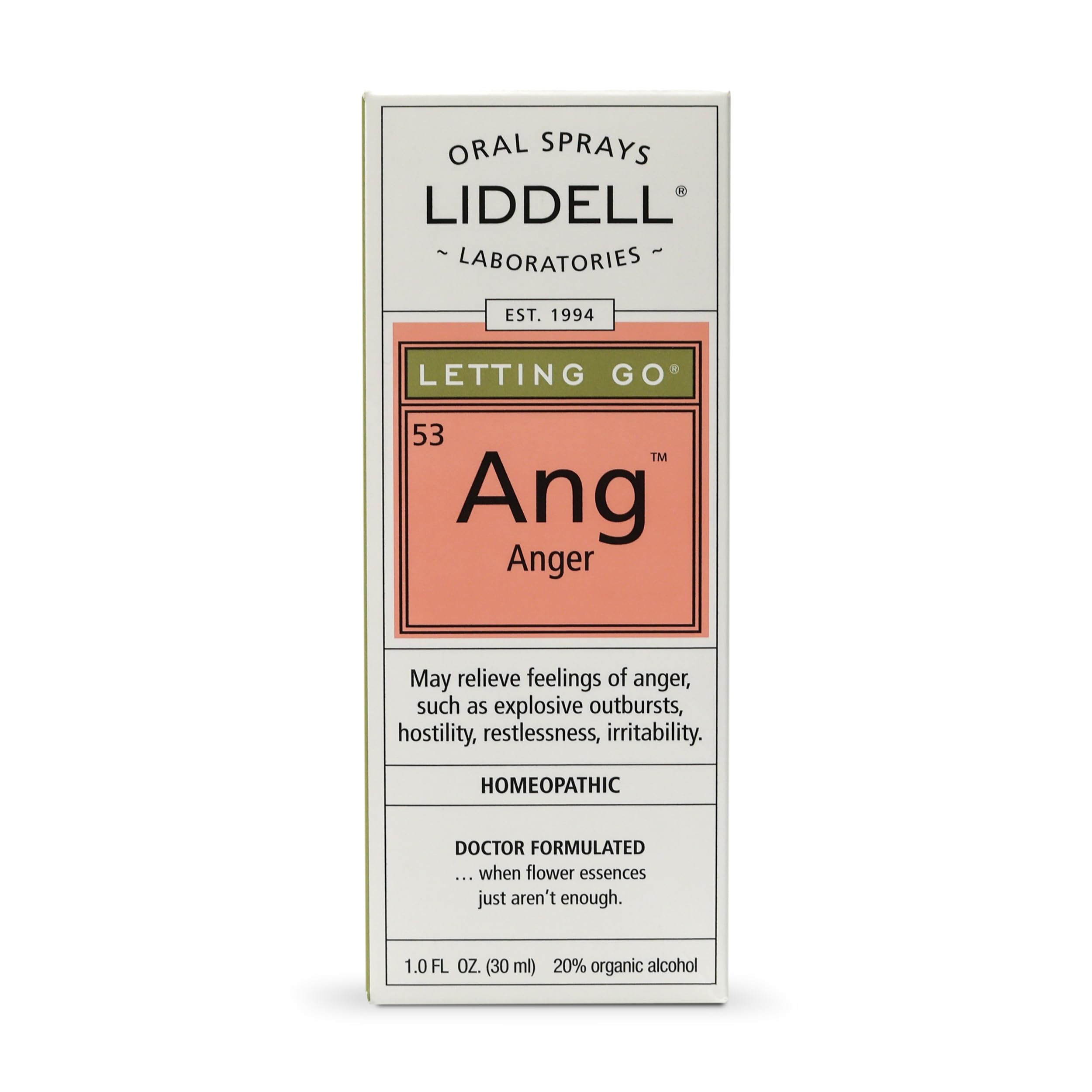 Applying Liddell Letting Spray under the tongue
