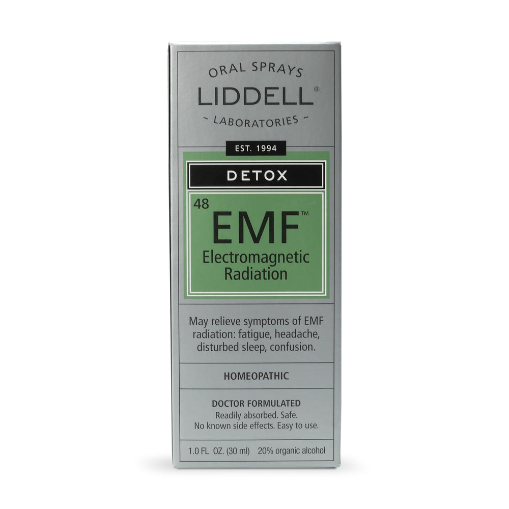 Box packaging of Liddell Anti-Tox EMF relief spray, 1 oz, pack of 2