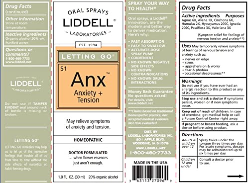 Liddell Letting Go product packaging