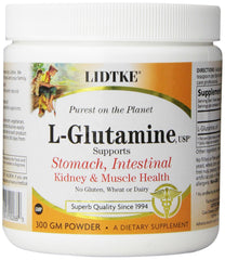 Lidtke L-Glutamine Powder 300 Gram jar
