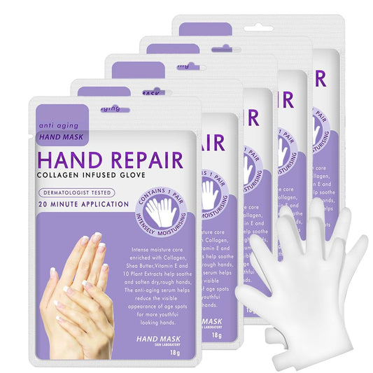 Liefiet hand peel mask 5-pack for nourishing, hydrated hands